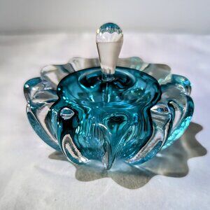 Cobalt Blue Hand Crafted Perfume Bottle, Jonathan Winfisky 1996